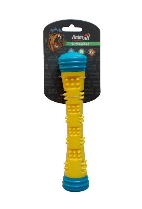 Игрушка для собак AnimAll GrizZzly Волшебная палочка, голубая/желтая
