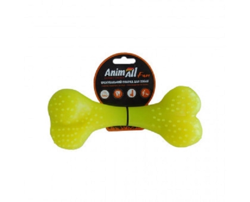 Игрушка для собак AnimAll Fun Кость 8 см желтая
