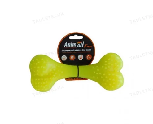Іграшка для собак AnimAll Fun Кістка 8 см жовта