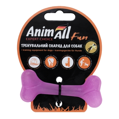 Игрушка для собак AnimAll Fun Кость 8 см фиолетовая