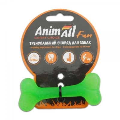 Игрушка для собак AnimAll Fun Кость 8 см зеленая