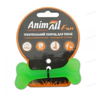 Іграшка для собак AnimAll Fun Кістка 8 см зелена