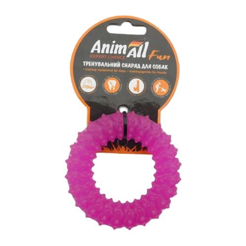 Игрушка для собак AnimAll Fun Кольцо с шипами 9 см фиолетовое