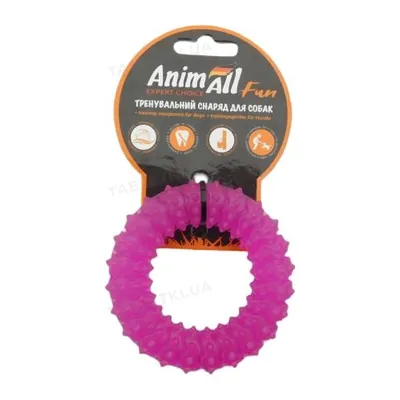 Іграшка для собак AnimAll Fun Кільце з шипами 9 см фіолетове