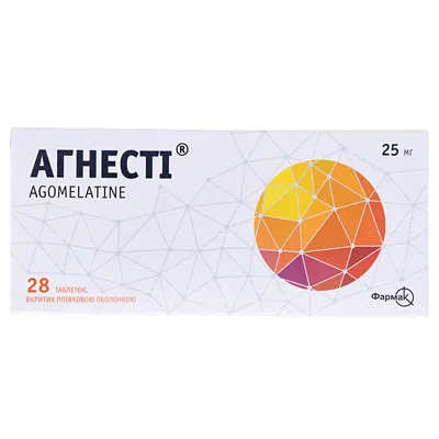 Агнесті таблетки, в/плів. обол. по 25 мг №28 (14х2)
