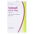 Тайверб таблетки, в/плів. обол. по 250 мг №70 у флак.