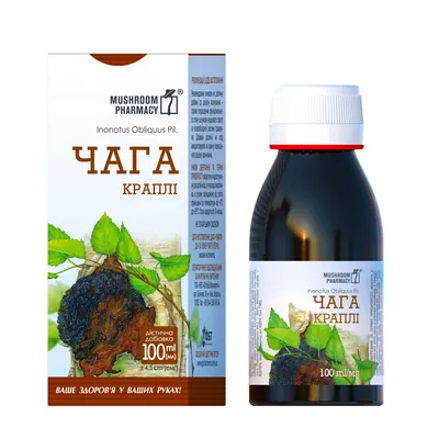 Гриб Чага Mushroom Pharmacy Chaga краплі по 100 мл у флак.