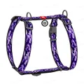 Шлея для собак Collar WAUDOG Nylon Фіолетовий камо анатомічна H-подібна з QR-паспортом, розмір S, пластик