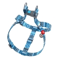 Шлея для собак Collar WAUDOG Nylon Этно синий, с QR паспортом ширина 15 мм, длина 40-55 см