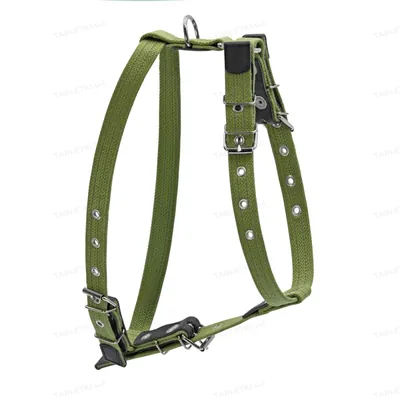 Шлея для собак Collar з бавовняної стрічки для малих та середніх порід, 20 мм, зелений