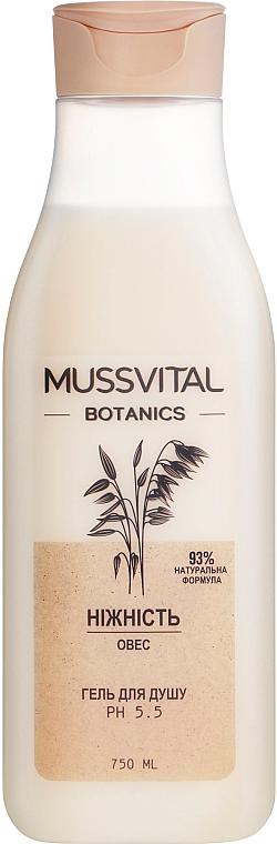 Гель для душа Mussvital Botanics овес, 750 мл