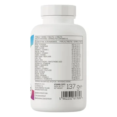 Вітамінно-мінеральний комплекс OstroVit Vit & Min FORTE, 90 таблеток