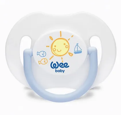 Набір пустушок силіконових Wee Baby День-ніч №2, ортодонтичні 6-18 місяців, 2 шт