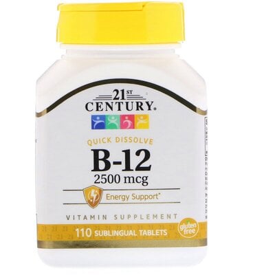 Вітамін В12 21st Century Vitamin B-12 2500 мкг, 110 таблеток