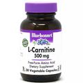Аминокислота L-Карнитин Bluebonnet Nutrition L-Carnitin 500 мг, 30 вегетарианских капсул