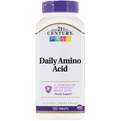 Амінокислоти 21st Century Daily Amino Acid для щоденного прийому, 120 таблеток