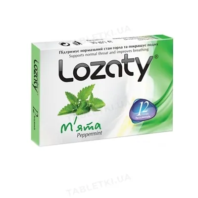 Лозаті М'ята льодяники №12 у бліс.