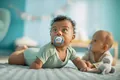 Пустушка силіконова Philips Avent Ultra Air Animal SCF080/05 ортодонтична, для хлопчиків, 0-6 місяців, 2 шт