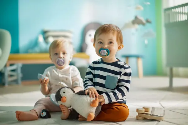Пустушка силіконова Philips Avent Ultra Air Animal SCF080/07 ортодонтична, для хлопчиків, 6-18 місяців, 2 шт