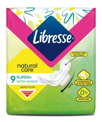 Прокладки гигиенические Libresse Natural Care Ultra Super, 9 шт