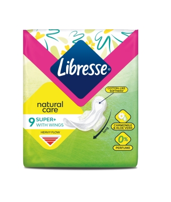 Прокладки гигиенические Libresse Natural Care Ultra Super, 9 шт