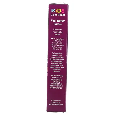 Комплекс при застуді для дітей Nature's Way Umcka Coldcare Cherry Kids, 10 жувальних таблеток