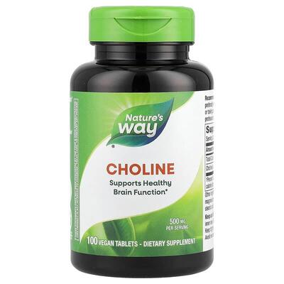 Холин Nature's Way Choline 500 мг, 100 таблеток