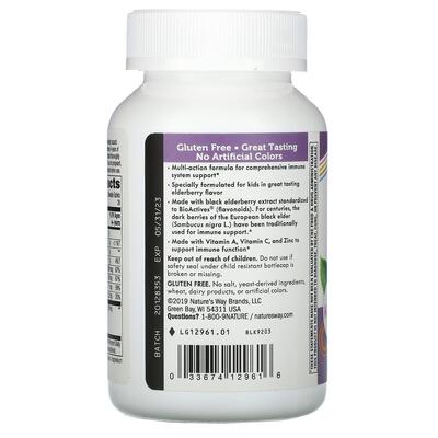Черная бузина для детей Nature's Way Sambucus Kids для иммунитета, 40 жевательных таблеток