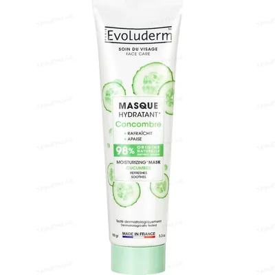 Маска Evoluderm для обличчя зволожуюча з екстрактом огірка, 150 г