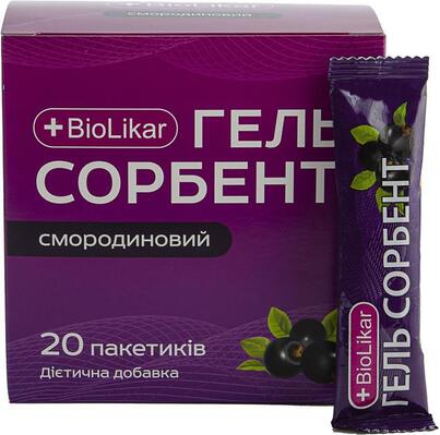 Гель сорбент BioLikar смородиновий, 20 пакетиків