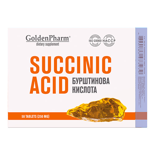Янтарная кислота Golden Pharm таблетки №50
