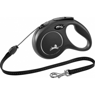 Повідець-рулетка Flexi New Classic М 5m/20kg, чорна