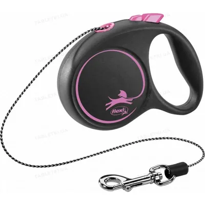 Повідець-рулетка для собак Flexi Black Design 033234 з тросом XS, 3 м