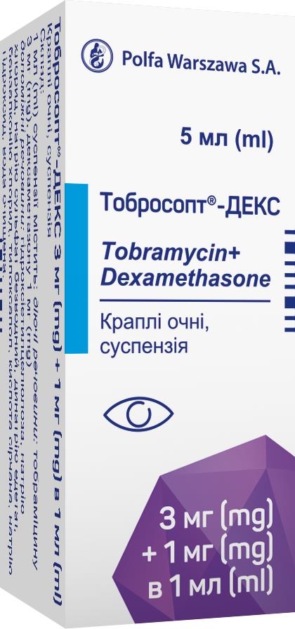 Тобросопт-декс капли глаз., сусп. 3 мг/1 мг/мл по 5 мл во флак.-кап.