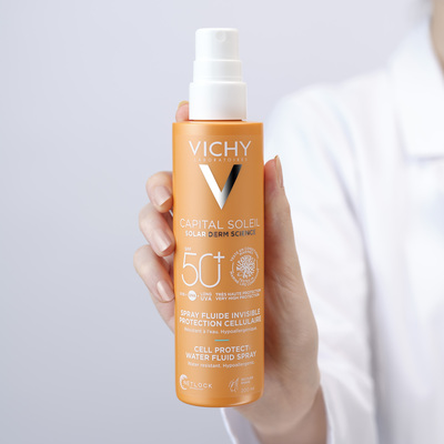 Спрей-флюид Vichy Capital Soleil солнцезащитный водостойкий для тела SPF 50+, 200 мл