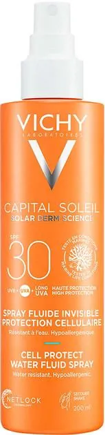 Спрей-флюїд сонцезахисний для тіла Vichy Capital Soleil SPF30 водостійкий, 200 мл