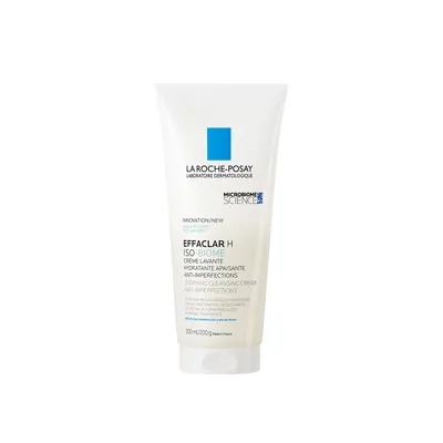 Крем-гель La Roche-Posay Effaclar H Iso-Biome очищуючий, заспокійливий для зневодненої чутливої шкіри обличчя та тіла, схильної до недоліків, 200 мл