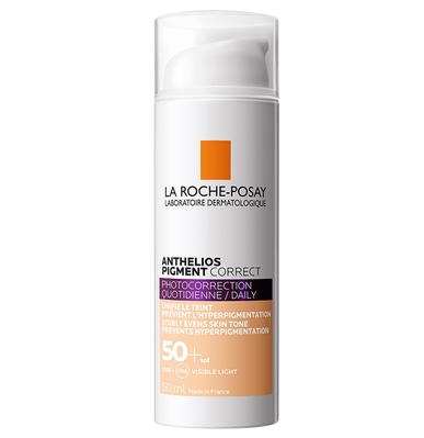 Засіб сонцезахисний La Roche-Posay Anthelios Pigment Correct для шкіри обличчя, схильної до гіперпігментації SPF50+ з тонуючим ефектом, 50 мл