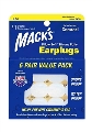 Беруши вкладки ушные MACK'S Pillow Soft 7 силиконовые универсальные, белые, 6 пар