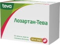 Лозартан-Тева таблетки, п/плен. обол. по 50 мг №90 (10х9)