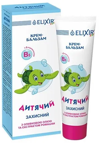 Крем-бальзам Elixir Дитячий захисний з оливковою олією і екстрактом ромашки, 75 мл