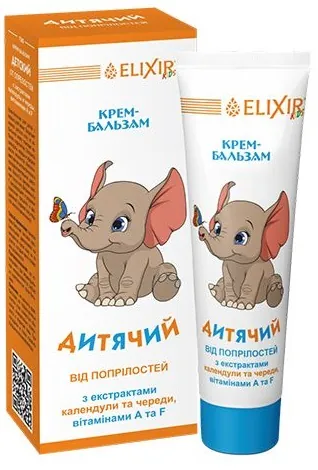 Крем-бальзам Elixir Дитячий від попрілостей з екстрактом календули та череди, 75 мл