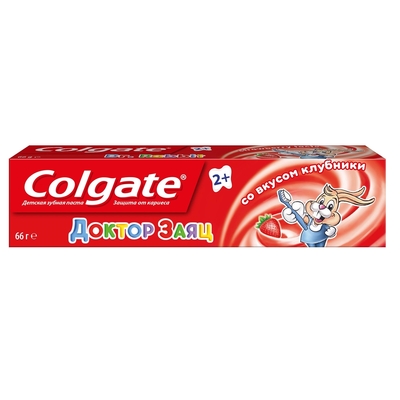 Зубная паста Colgate Доктор Заяц, со вкусом клубники, 50 мл