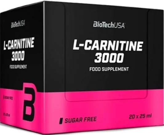Жироспалювач Biotech L-CARNITINE 3000 AMPULE апельсин, 20 штук по 25 мл