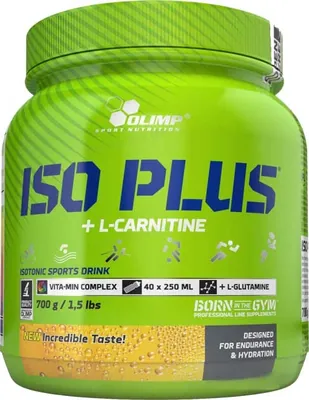 Ізотонік Olimp Iso Plus + L-Carnitine лимон, 700 г