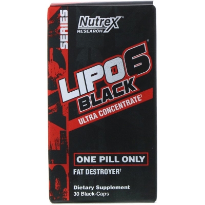 Жиросжигатель Nutrex Research Lipo-6 Black Ultra Concentrate, 30 капсул
