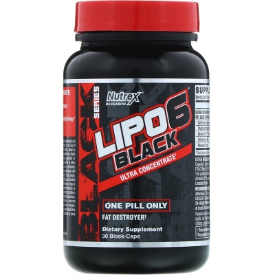Жироспалювач Nutrex Research Lipo-6 Black Ultra Concentrate, 30 капсул