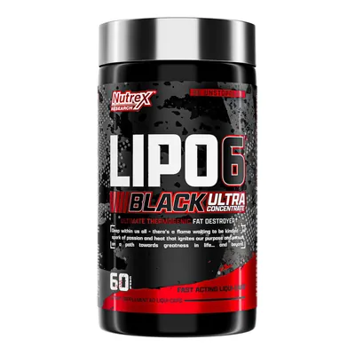 Жироспалювач Nutrex Research Lipo6 Black Ultra Concentrate, 60 капсул