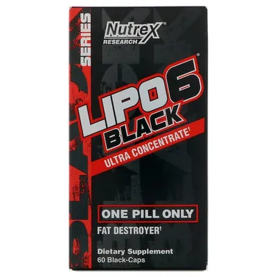 Жироспалювач Nutrex Research Lipo6 Black Ultra Concentrate, 60 капсул
