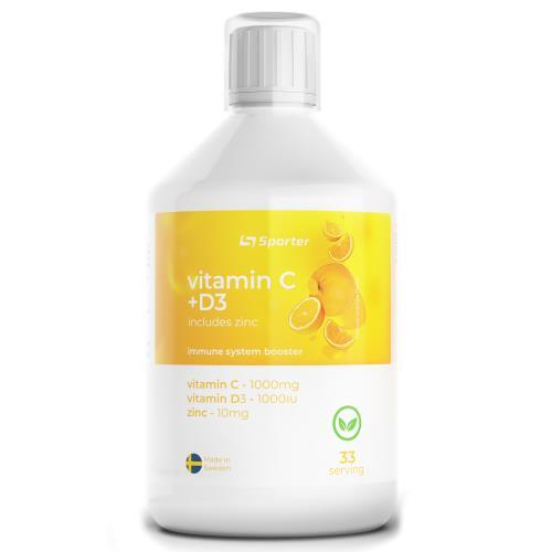 Комплексная добавка Sporter Mega Vitamin C+D3, 500 мл